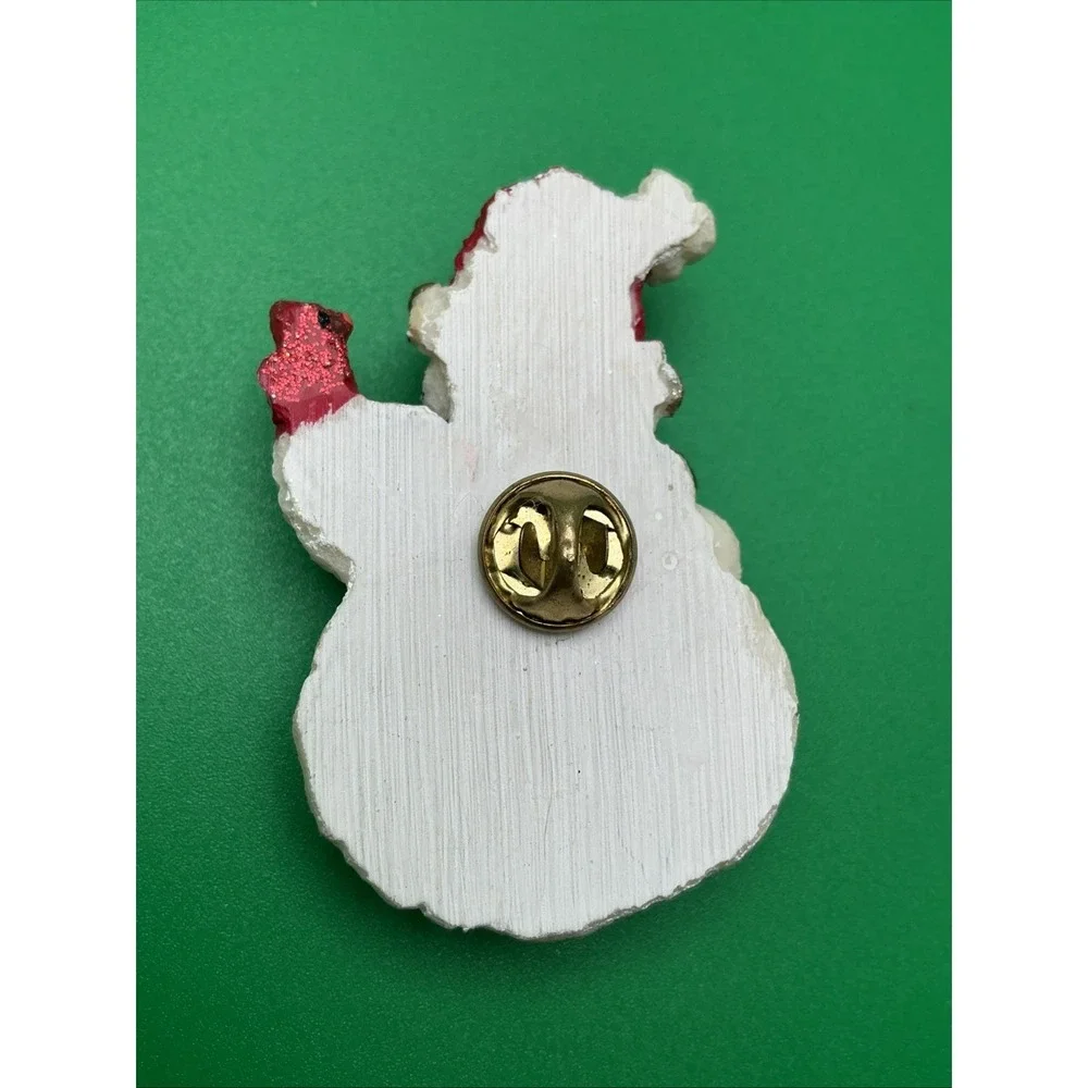 Lot of 5 Vintage Christmas Pins - 2 Snowmen,‎ Angel, Santa, Gingerbread Cookie